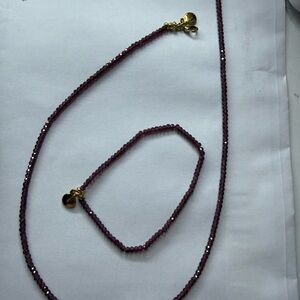 Mayamar Garnet necklace & bracelet set